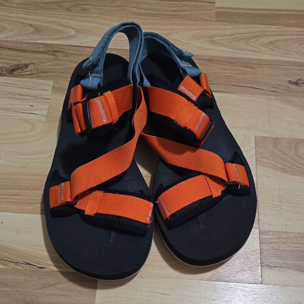 Merrell Alpine Sandals Mens Size 10 Orange Outdoor Hiking Adjustable Straps